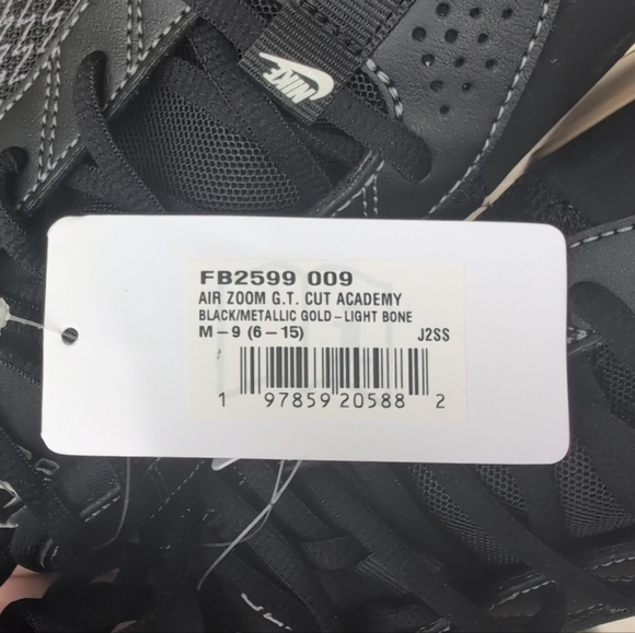Nike Air Zoom G.T. Cut Academy Black and Gold Sneakers main image 2